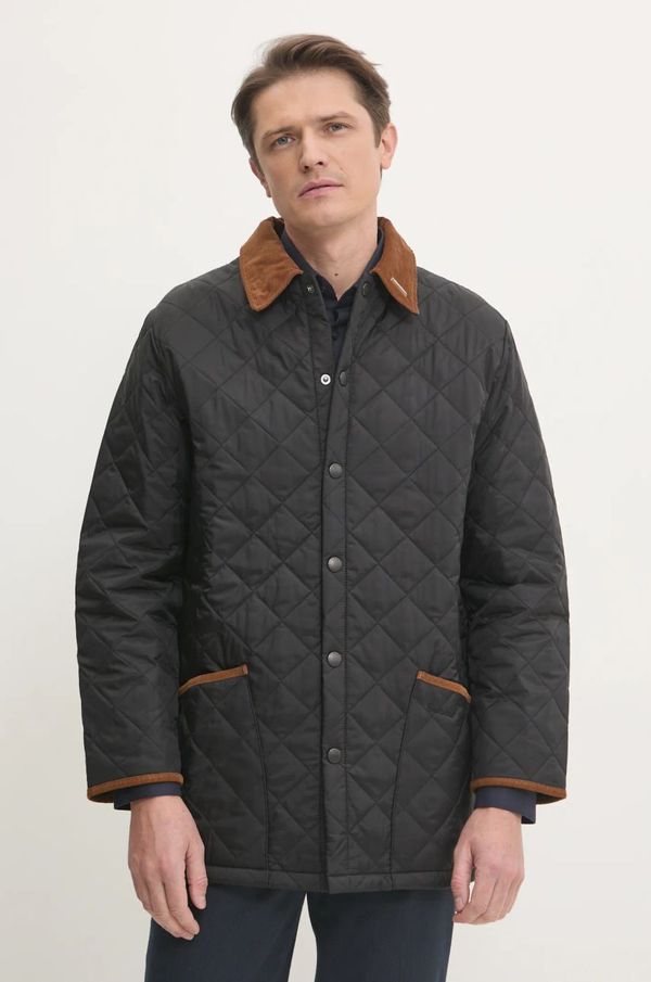 Barbour Jakna Barbour 30th Anniversary Liddesdale Quilted Jacket za muškarce, boja: crna, za prijelazno razdoblje, MQU1816