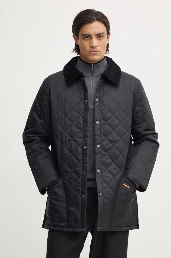 Barbour Jakna Barbour le Quilt za muškarce, boja: crna, za prijelazno razdoblje, MQU0001