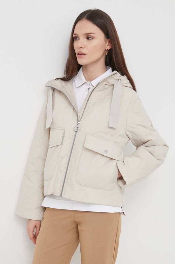 Barbour Jakna Barbour Venton za žene, boja: bež, za prijelazno razdoblje, LQU1722