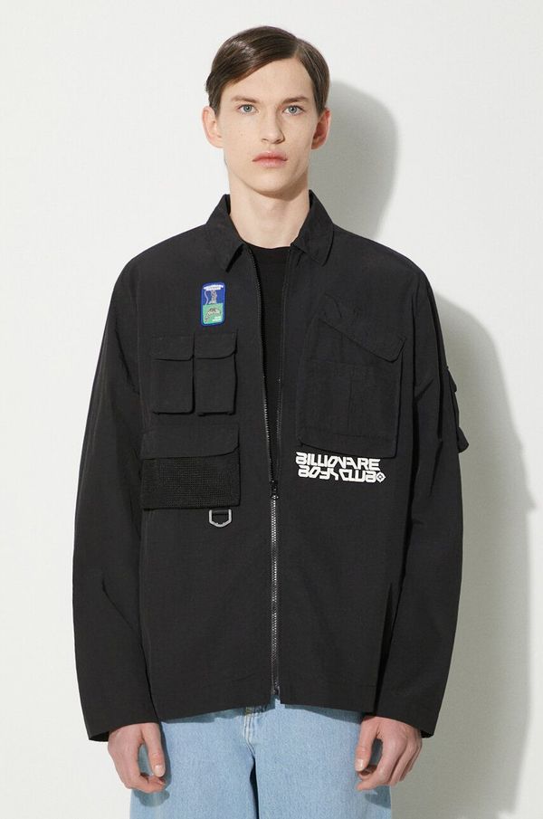 Billionaire Boys Club Jakna Billionaire Boys Club Multi Pocket Overshirt za muškarce, boja: crna, za prijelazno razdoblje, B24239