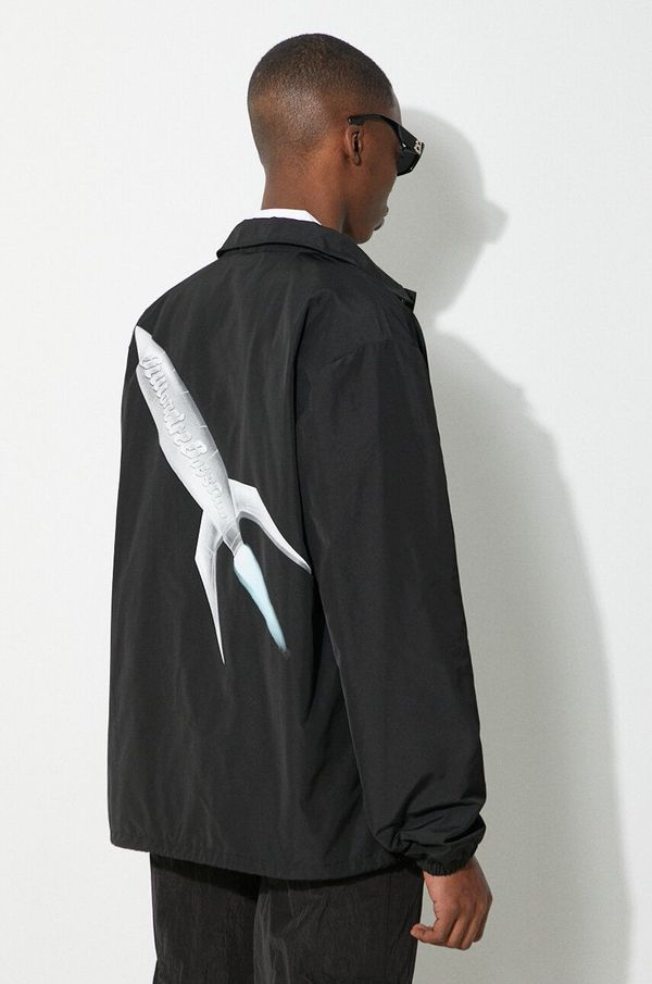 Billionaire Boys Club Jakna Billionaire Boys Club Rocket Coach Jacket za muškarce, boja: crna, za prijelazno razdoblje, B24108