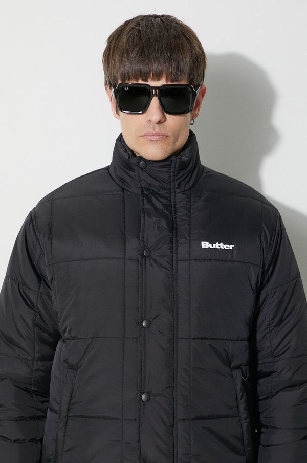 Butter Goods Jakna Butter Goods Grid Puffer Jacket za muškarce, boja: crna, za zimu, BGQ423D22403