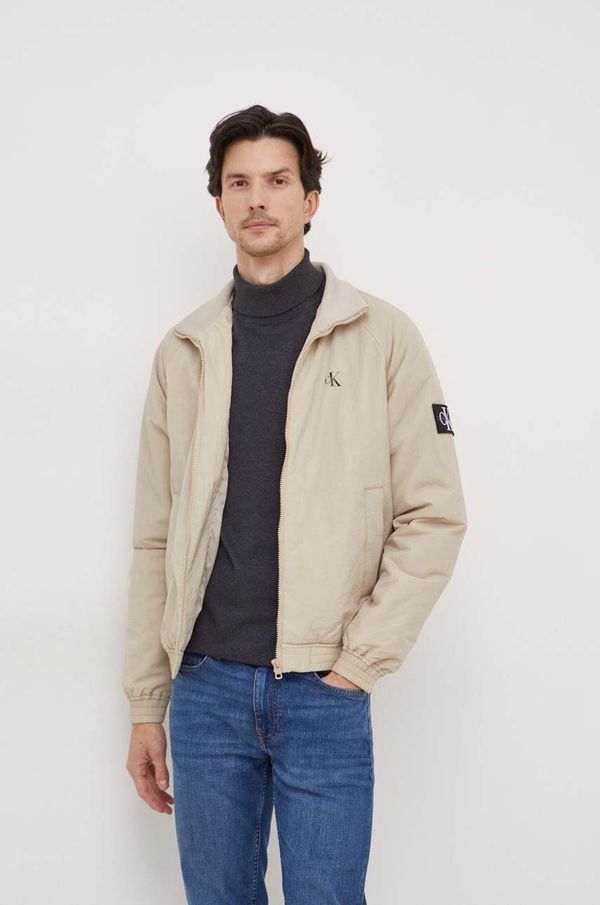 Calvin Klein Jeans Jakna Calvin Klein Jeans za muškarce, boja: bež, za prijelazno razdoblje, J30J324697