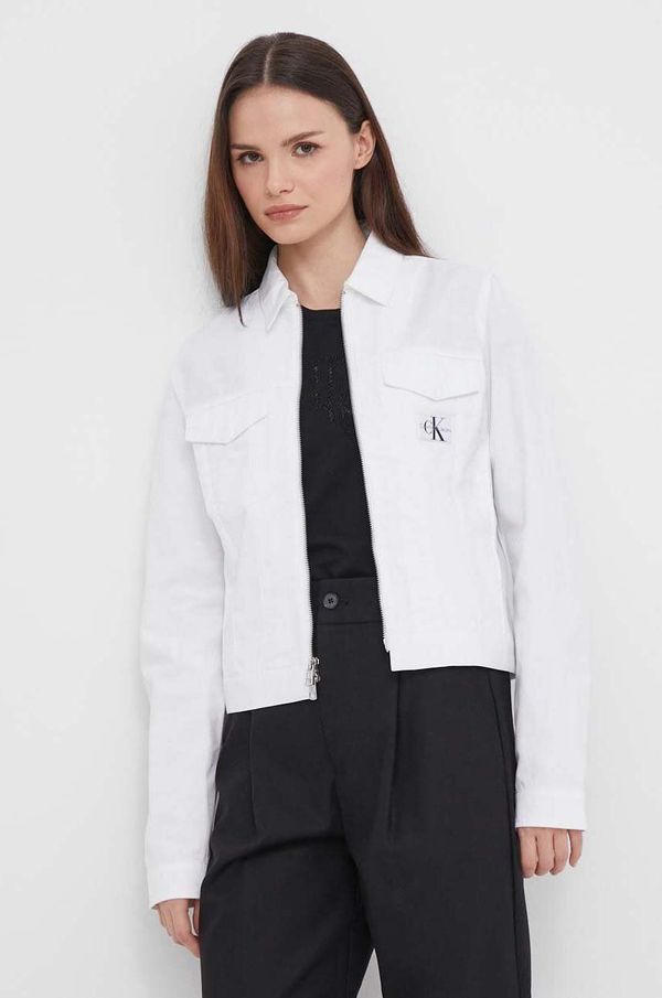 Calvin Klein Jeans Jakna Calvin Klein Jeans za žene, boja: bijela, za prijelazno razdoblje