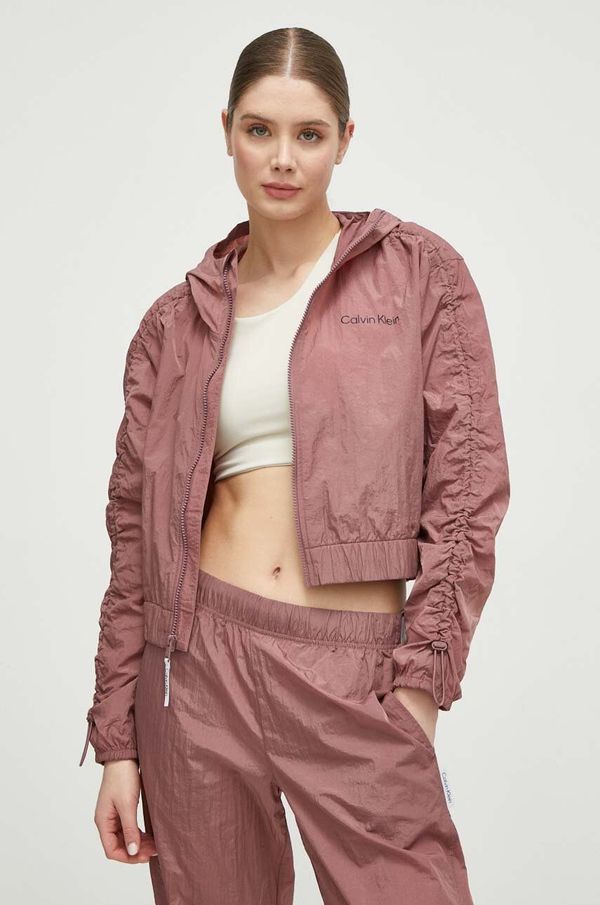 Calvin Klein Performance Jakna Calvin Klein Performance za žene, boja: ružičasta, za prijelazno razdoblje