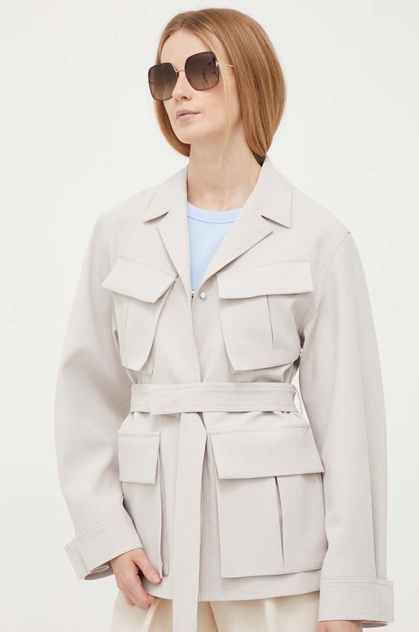 Calvin Klein Jakna Calvin Klein za žene, boja: siva, za prijelazno razdoblje