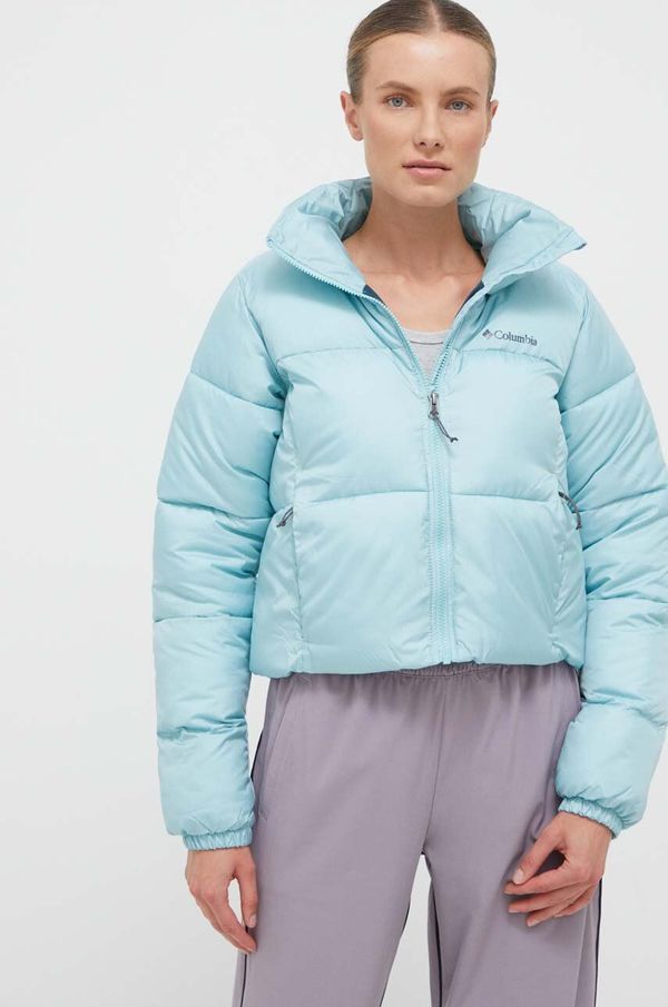 Columbia Jakna Columbia Puffect Cropped Jacket za žene, boja: tirkizna, za zimu, 2002491