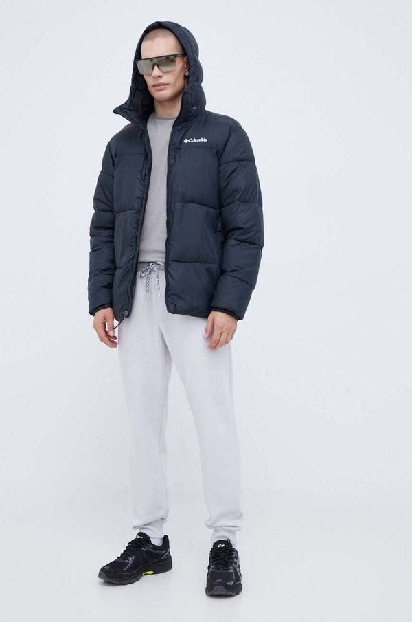 Columbia Jakna Columbia Puffect Hooded Jacket za muškarce, boja: crna, za prijelazno razdoblje, 2008413