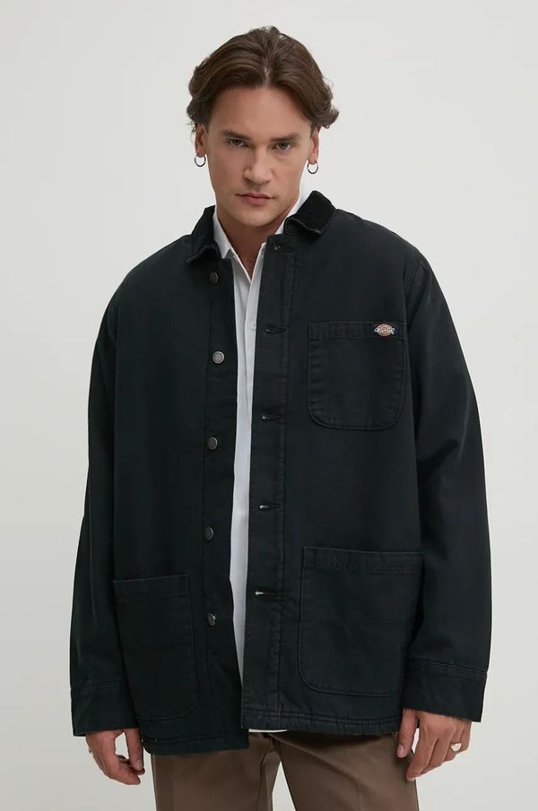 Dickies Jakna Dickies Duck High Pile Flce Line Chore Jacket za muškarce, boja: crna, za prijelazno razdoblje, DK0A4XGA