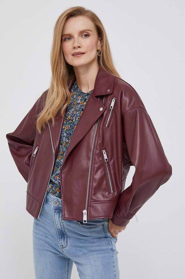 DKNY Jakna Dkny za žene, boja: bordo, za prijelazno razdoblje