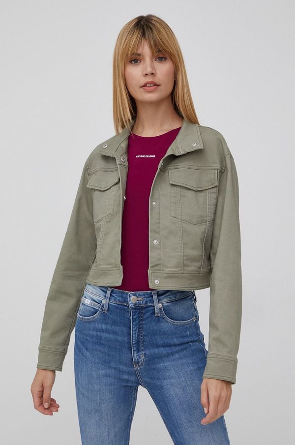 DKNY Jakna Dkny za žene, boja: zelena, za prijelazno razdoblje