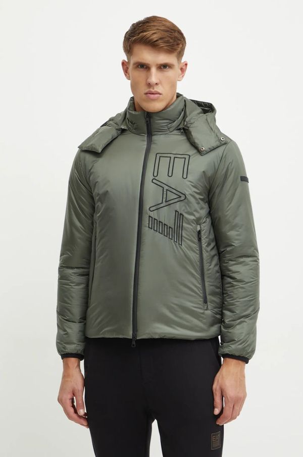 EA7 Emporio Armani Jakna EA7 Emporio Armani za muškarce, boja: zelena, za zimu, PNGAZ.6DPB22