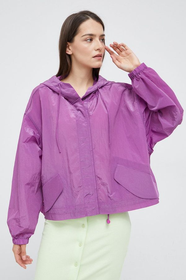 Emporio Armani Jakna Emporio Armani za žene, boja: ljubičasta, za prijelazno razdoblje, oversize