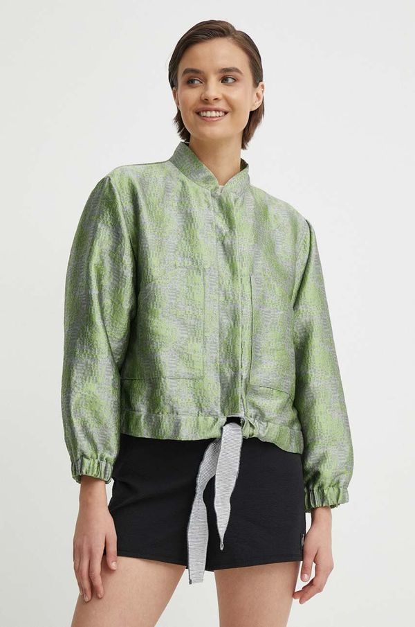 Emporio Armani Jakna Emporio Armani za žene, boja: zelena, za prijelazno razdoblje, oversize, 3D2B85 2NGXZ