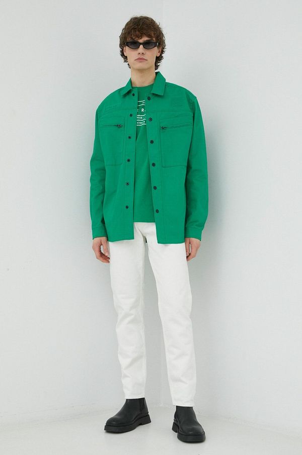 G-Star Raw Jakna G-Star Raw za muškarce, boja: zelena, za prijelazno razdoblje, oversize