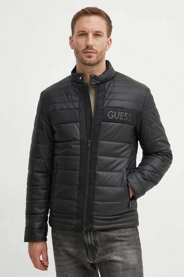 Guess Jakna Guess za muškarce, boja: crna, za zimu, M4YL16 WFHD0
