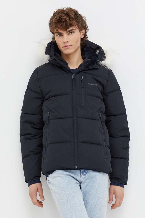 Hollister Co. Jakna Hollister Co. za muškarce, boja: crna, za zimu