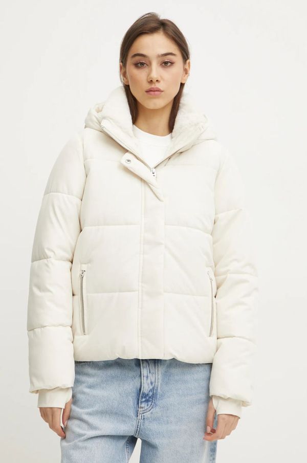 Hollister Co. Jakna Hollister Co. za žene, boja: bež, za zimu, KI344-4654