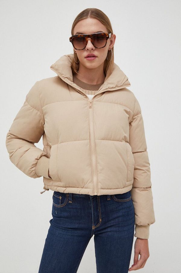 Hollister Co. Jakna Hollister Co. za žene, boja: bež, za zimu