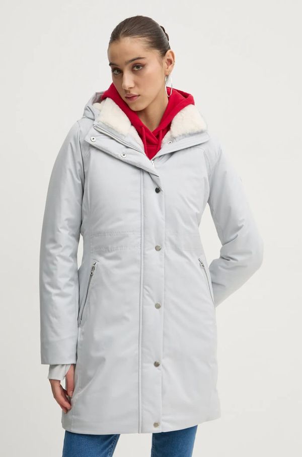 Hollister Co. Jakna Hollister Co. za žene, boja: siva, za zimu, KI344-4658