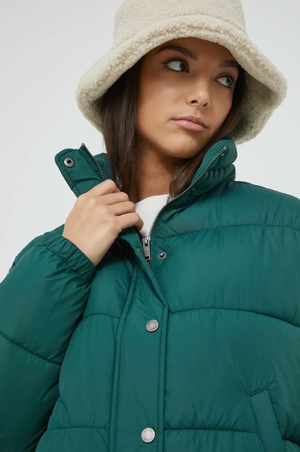 Hollister Co. Jakna Hollister Co. za žene, boja: zelena, za zimu, oversize