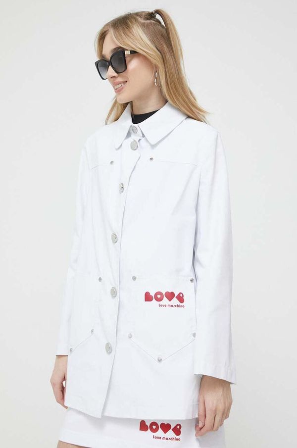 Love Moschino Jakna Love Moschino za žene, boja: bijela, za prijelazno razdoblje