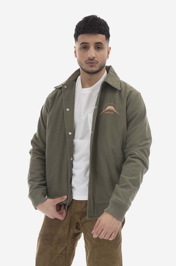 Maharishi Jakna Maharishi Embroidered Tour U.A.P. Jacket Washed za muškarce, boja: zelena, za prijelazno razdoblje, 4095.OLIVE-OLIVE