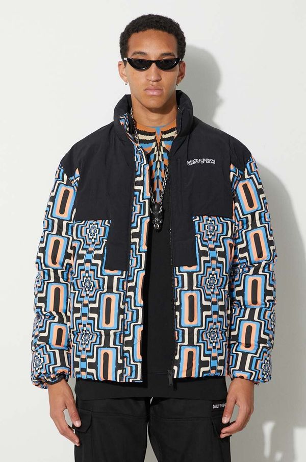 Marcelo Burlon Jakna Marcelo Burlon Aop Optical Cross Block za muškarce, boja: crna, za zimu