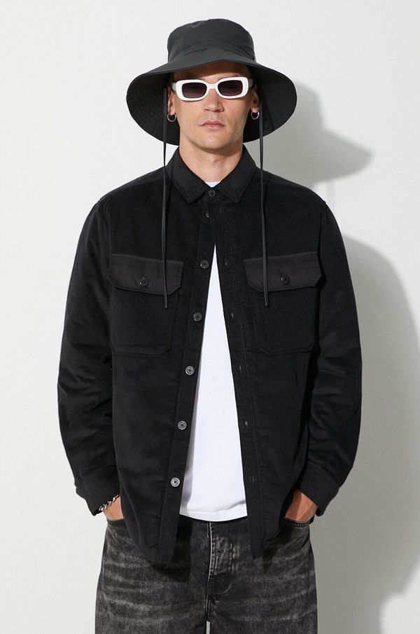 Neil Barrett Jakna Neil Barett LOOSE BICOLOR FLAP POCKET PADDED za muškarce, boja: crna, za prijelazno razdoblje, PBCS024C.V042C.0101