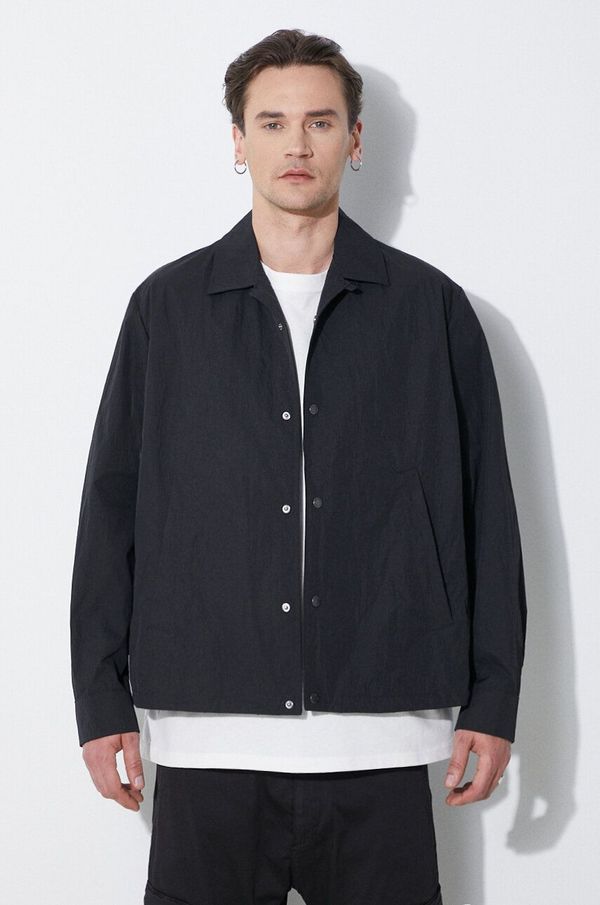Neil Barrett Jakna Neil Barrett Boxy Coach Jacket za muškarce, boja: crna, za prijelazno razdoblje, MY11097A-Y039-001N