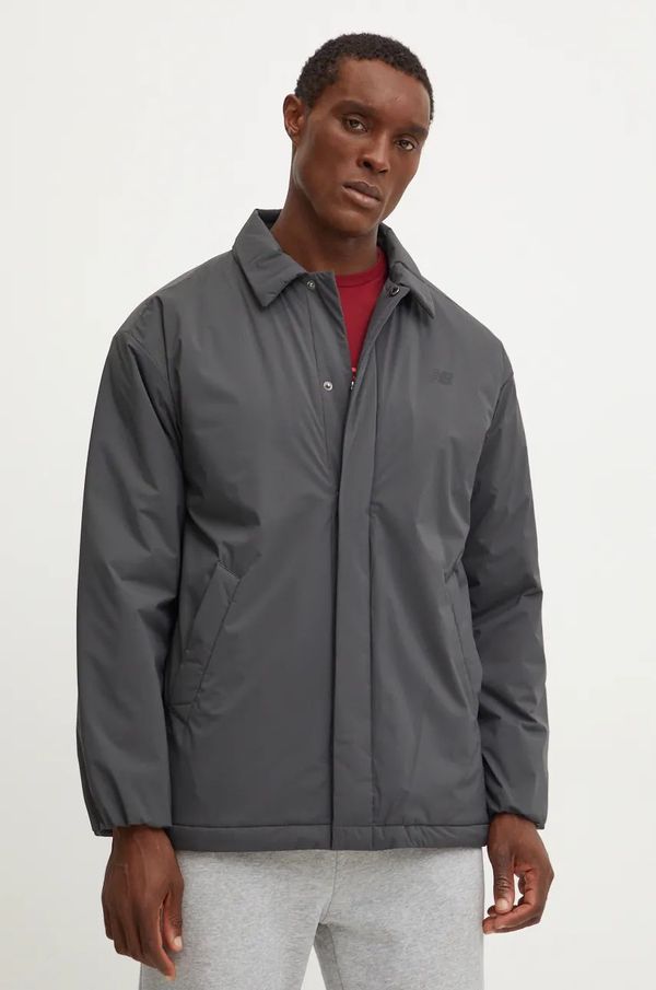 New Balance Jakna New Balance Coaches Jacket za muškarce, boja: siva, za prijelazno razdoblje, MJ43504ACK
