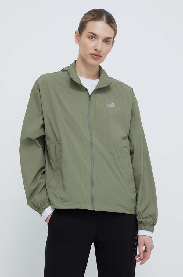 New Balance Jakna New Balance za žene, boja: zelena, za prijelazno razdoblje, oversize, WJ41553DEK