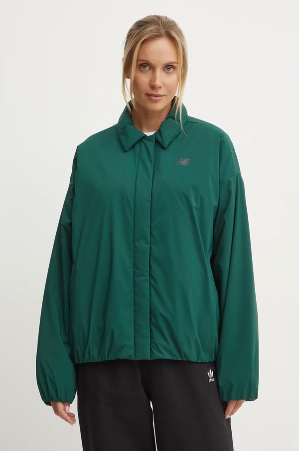 New Balance Jakna New Balance za žene, boja: zelena, za prijelazno razdoblje, oversize, WJ43506NWG