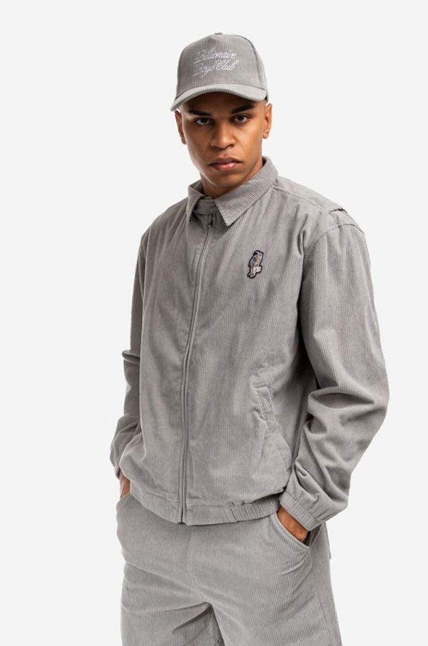 Billionaire Boys Club Jakna od samta Billionaire Boys Club Corduroy Harrington Jacket boja: siva, za prijelazno razdoblje, B22204-GREY