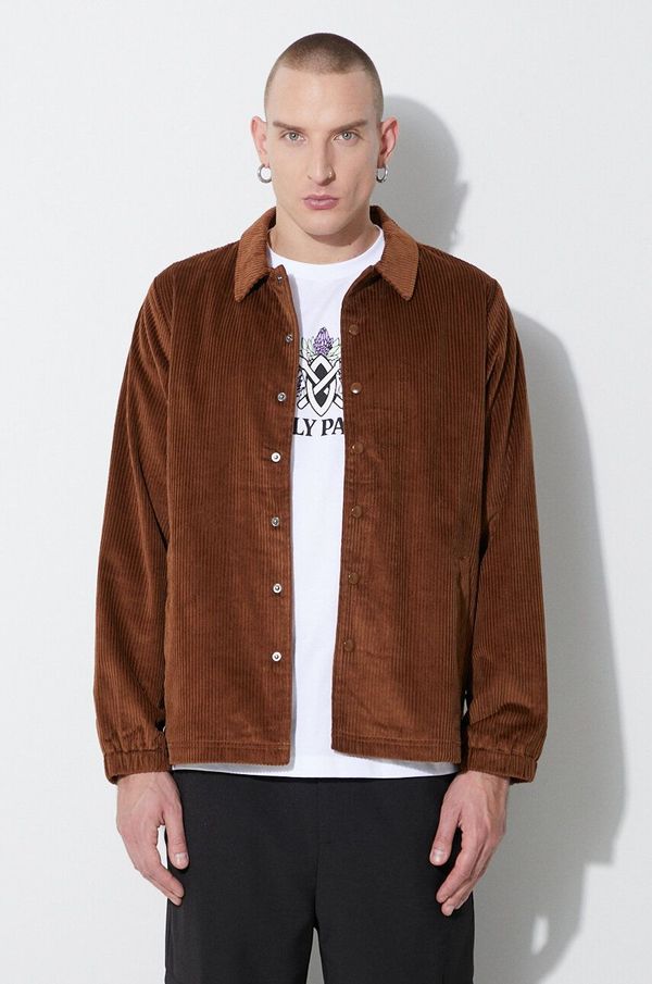 Taikan Jakna od samta Taikan Corduroy Manager'S Jacket boja: smeđa, za prijelazno razdoblje TJ0008.DNE