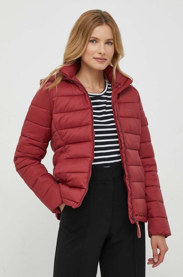 Pepe Jeans Jakna Pepe Jeans za žene, boja: bordo, za prijelazno razdoblje