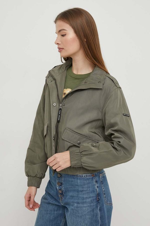 Pepe Jeans Jakna Pepe Jeans za žene, boja: zelena, za prijelazno razdoblje