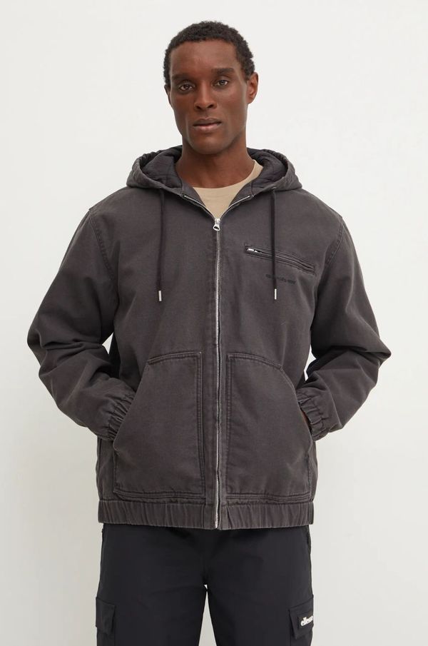 Quiksilver Jakna Quiksilver Straight Out Hood Jacket za muškarce, boja: siva, za prijelazno razdoblje, EQYJK04099