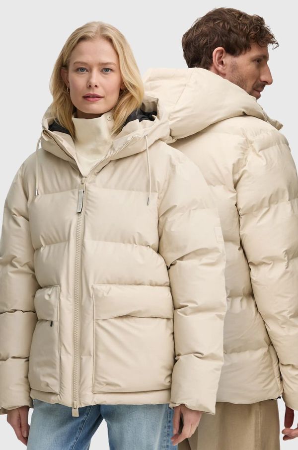 Rains Jakna Rains Alta Puffer Cargo Jacket W3T3 boja: bež, za zimu, 15350-95