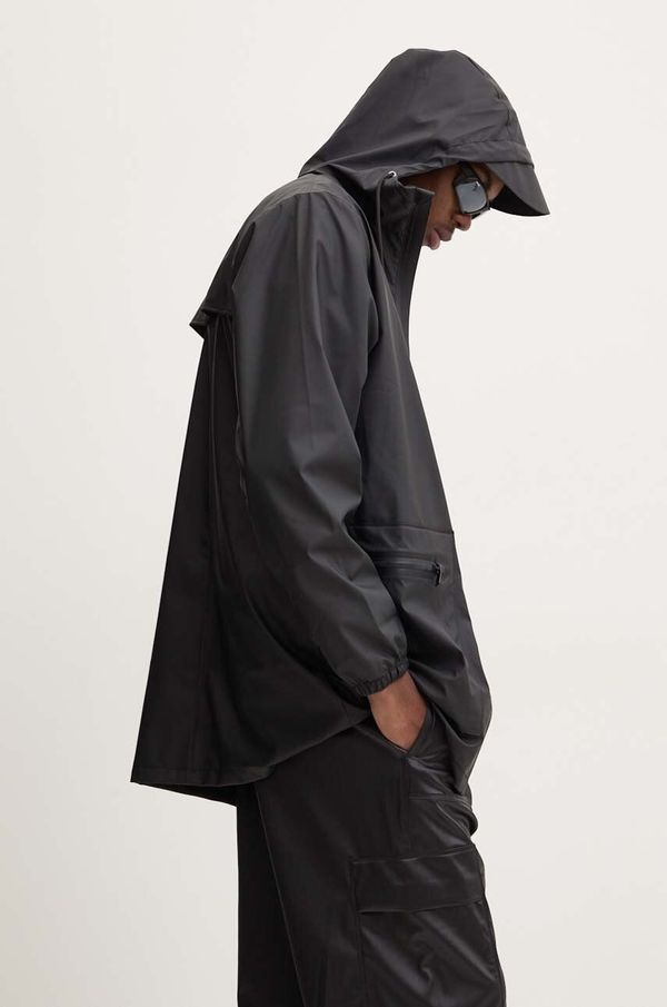 Rains Jakna Rains Cargo Long Jacket W3 boja: crna, za prijelazno razdoblje, 12060-01