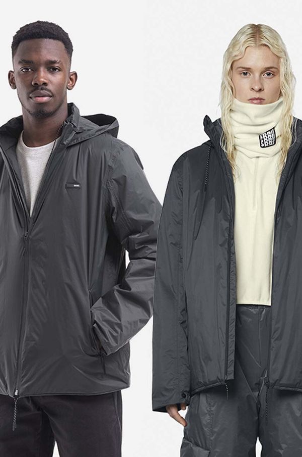 Rains Jakna Rains Padded Nylon Jacket SLATE boja: siva, za prijelazno razdoblje, oversize, 15470.SLATE-SLATE