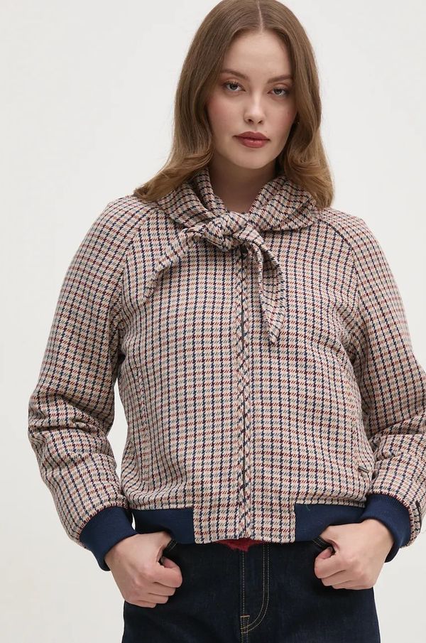Pepe Jeans Jakna s dodatkom vune Pepe Jeans BRIDGET boja: bež, za prijelazno razdoblje, oversize, PL402466
