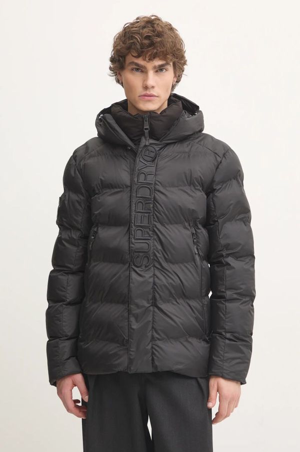 Superdry Jakna Superdry za muškarce, boja: crna, za zimu, M5011902A-02A