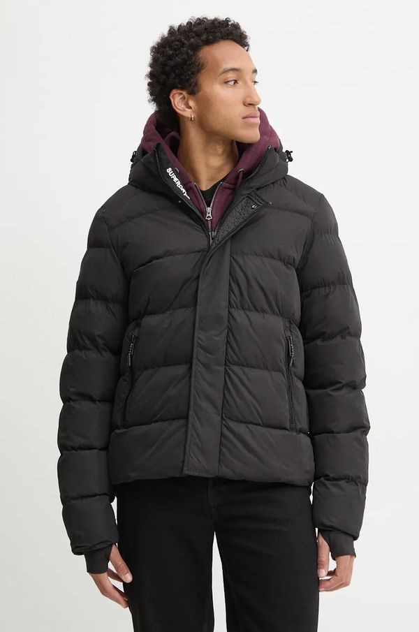 Superdry Jakna Superdry za muškarce, boja: crna, za zimu, M5011907A-02A
