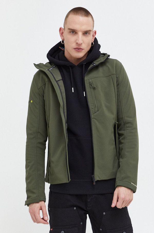 Superdry Jakna Superdry za muškarce, boja: zelena, za prijelazno razdoblje