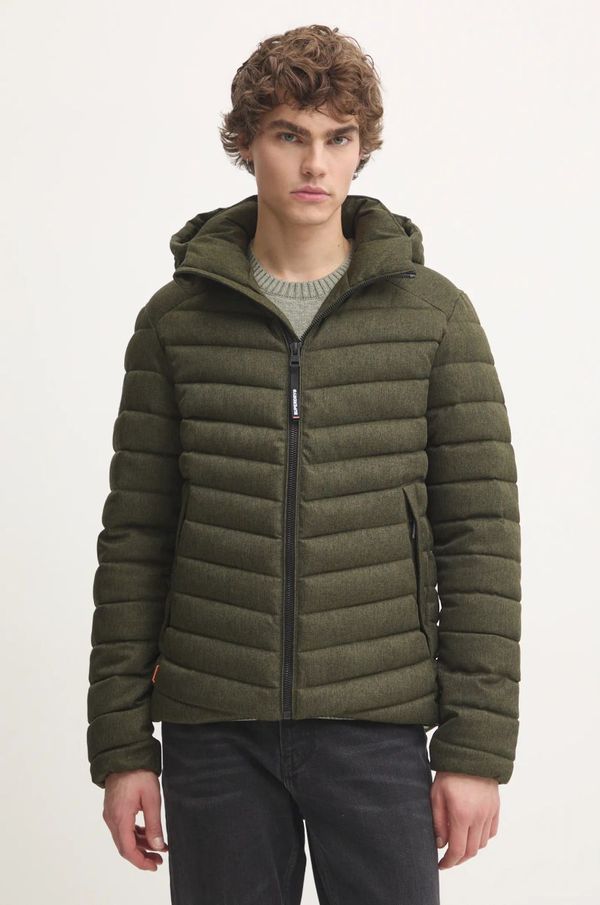 Superdry Jakna Superdry za muškarce, boja: zelena, za zimu, M5011914A-1LS