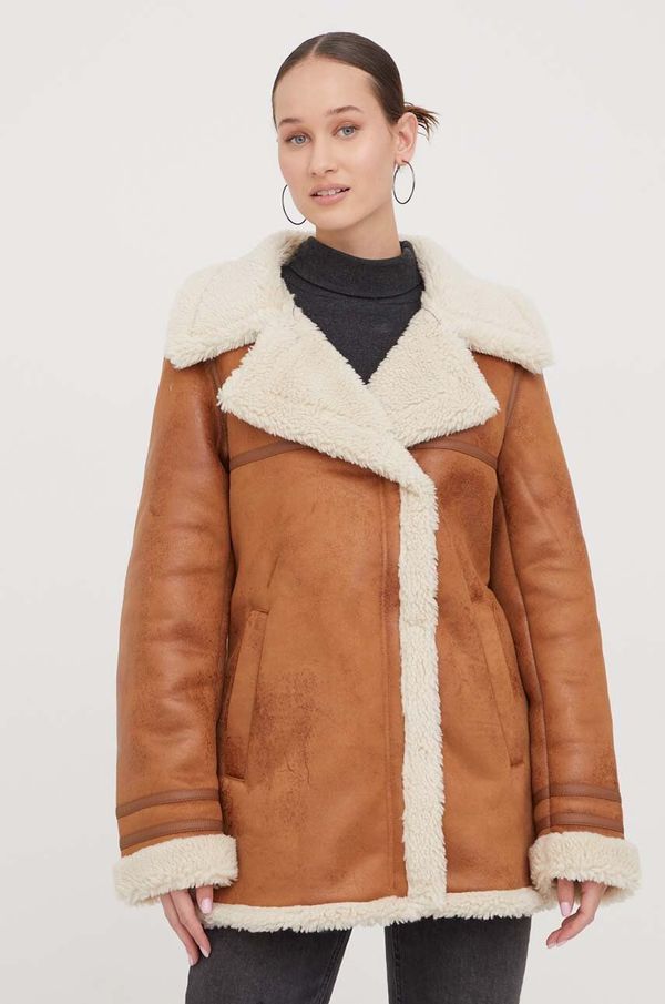 Superdry Jakna Superdry za žene, boja: bež, za prijelazno razdoblje