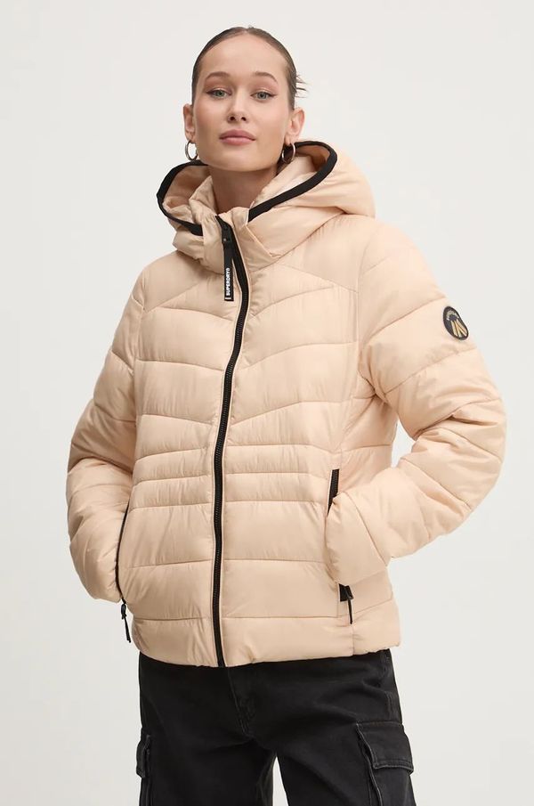 Superdry Jakna Superdry za žene, boja: bež, za zimu, W5011724A-2WV
