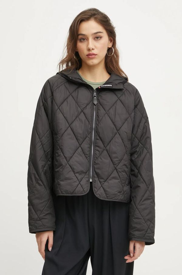 Superdry Jakna Superdry za žene, boja: crna, za prijelazno razdoblje, oversize, W5011795A-02A