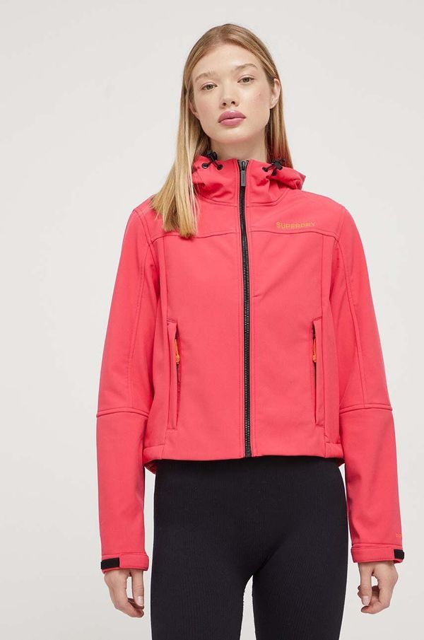 Superdry Jakna Superdry za žene, boja: ružičasta, za prijelazno razdoblje